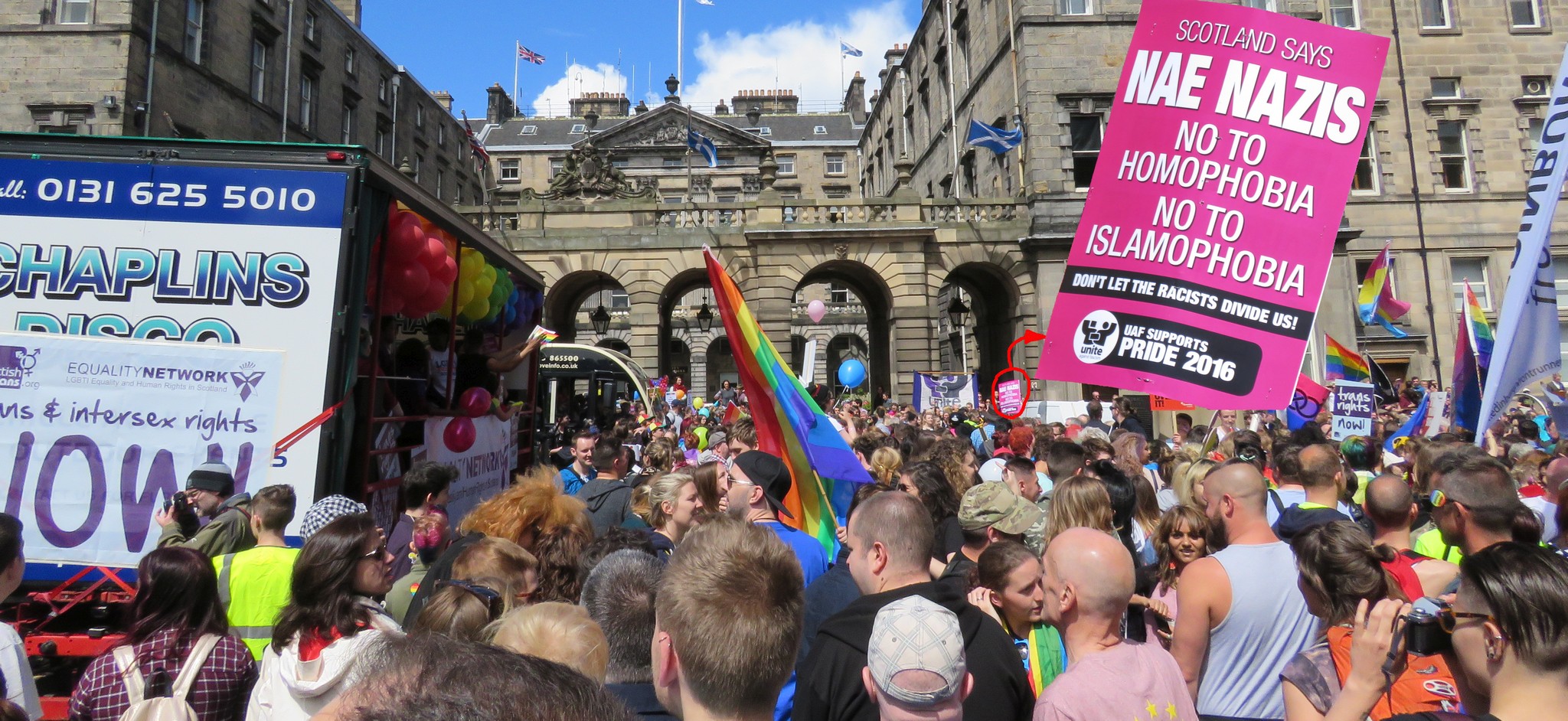 Gay parade in Edinburg
