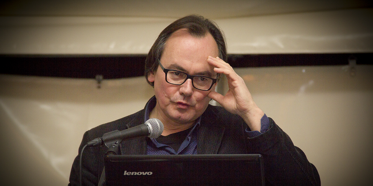 Johan Braeckman op de nacht van de vrijdenker 2016 in Gent (foto: Gerbrich Reynaert)