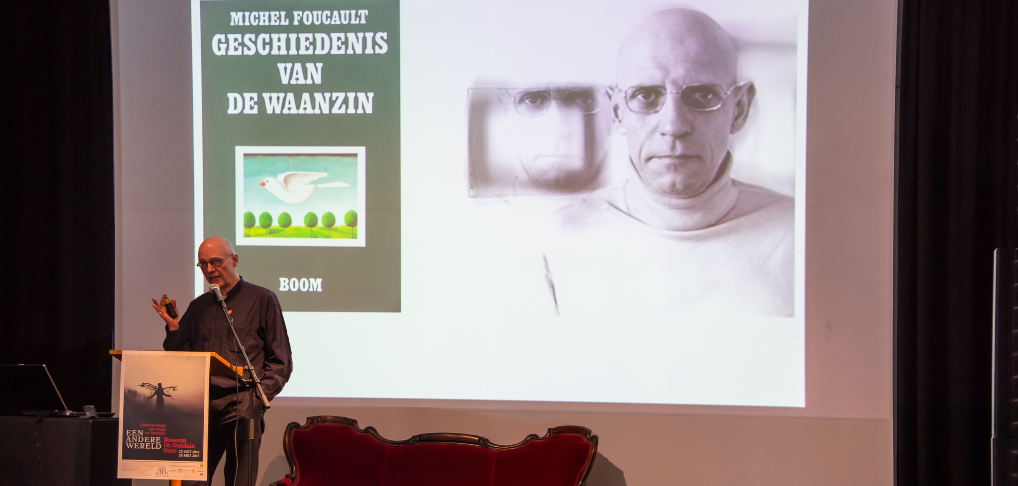 Geerdt Magiels bij Skepp in het Guislainmuseum in Gent (Foto: Jozef Van GIel)