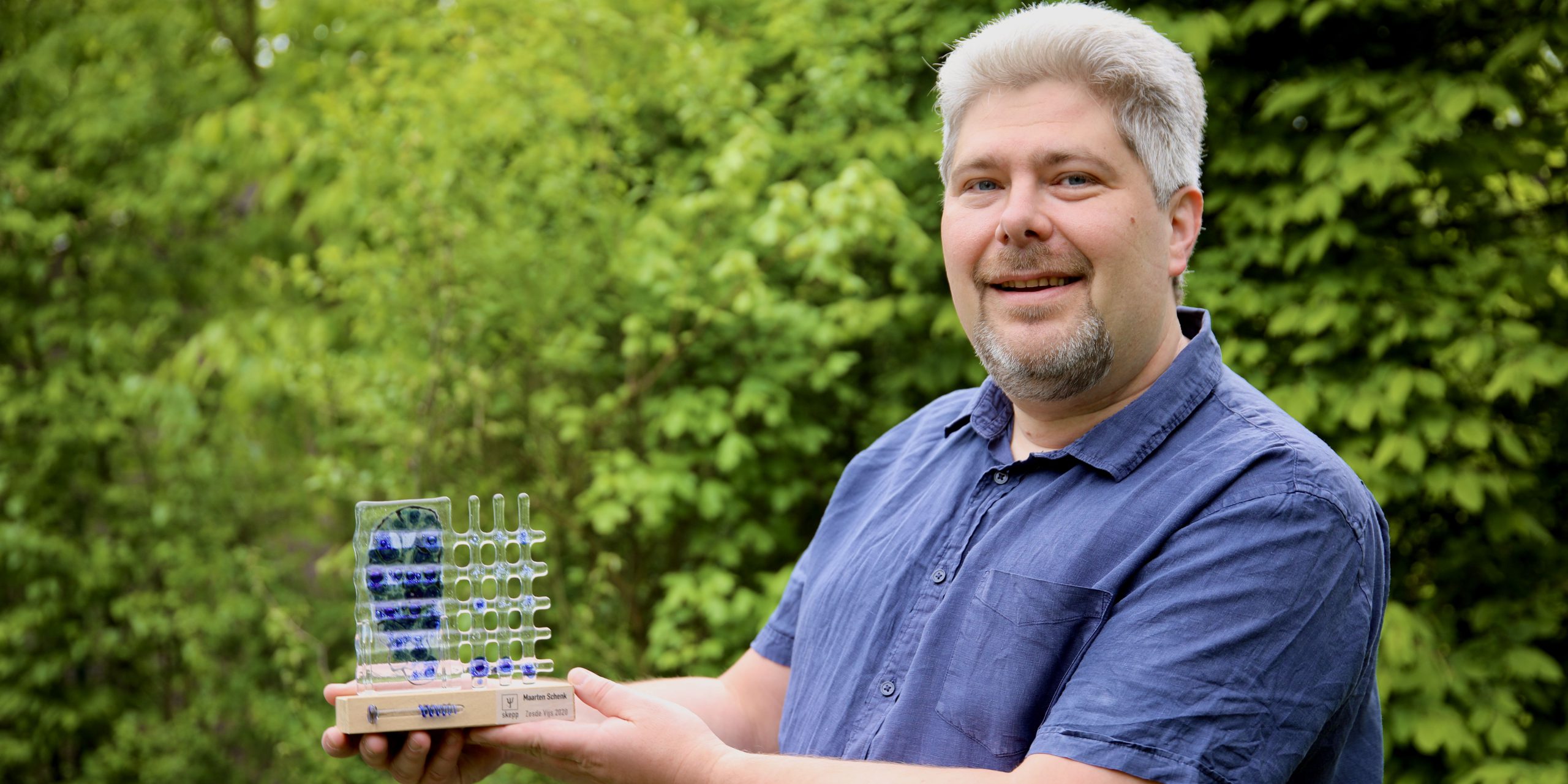 Maarten Schenk met de zesde vijs trofee 2020 (Foto: Bjorn Roes)