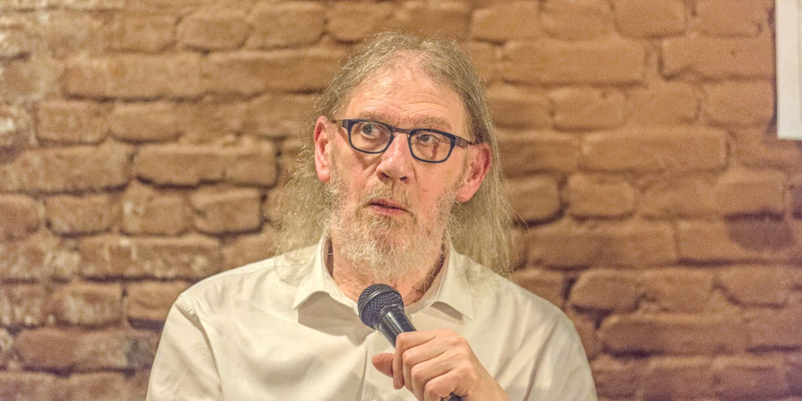 Jean-Paul Vanbendegem bij Skeptics in the Pub (Foto: Jozef Van Giel)